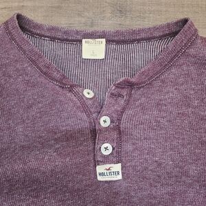 Hollister Maroon Henley Shirt